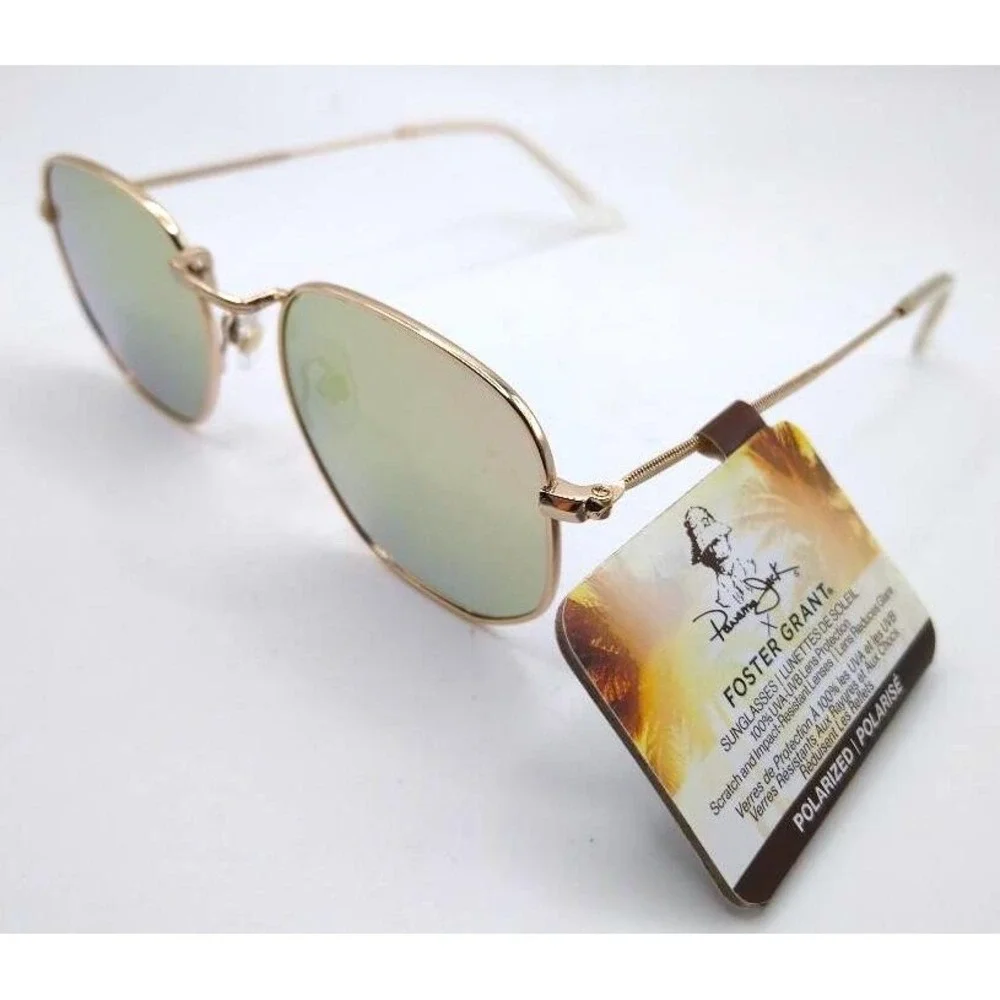 Foster Grant PANAMA JACK PJP 23 1003 Pink Mirrored Gold Polarized Sunglasses